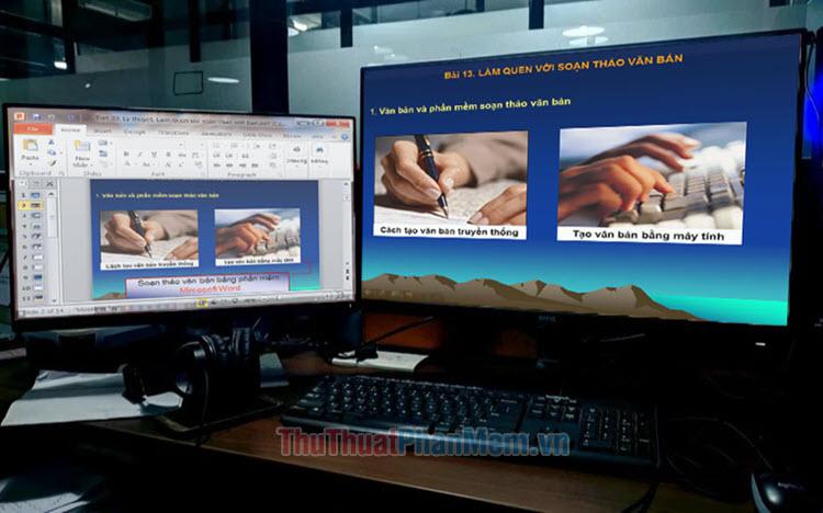 Hướng dẫn chi tiết cách trình chiếu slide PowerPoint trên 2 màn hình