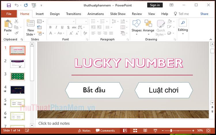 Hướng dẫn thiết kế trò chơi Lucky Number trên PowerPoint