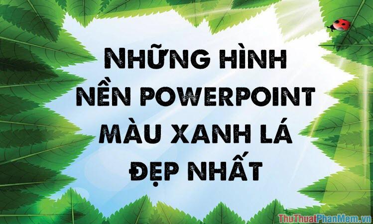 Tuyển tập những hình nền PowerPoint màu xanh lá ấn tượng và đẹp mắt nhất