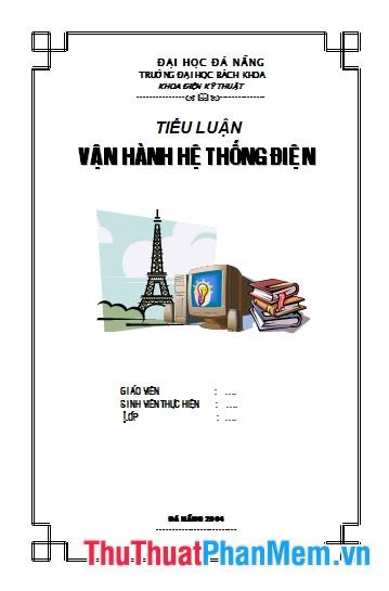 Tuyển tập những mẫu bìa Luận Văn, Tiểu Luận ấn tượng và tinh tế nhất