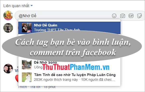 Hướng dẫn cách Tag bạn bè vào bình luận trên Facebook