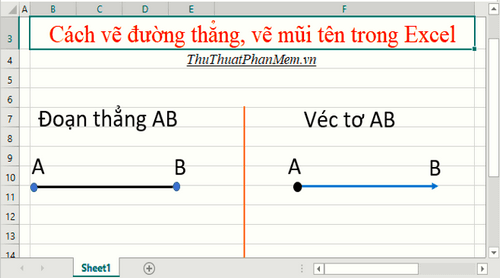 Hướng dẫn chi tiết cách vẽ đường thẳng và mũi tên trong Excel