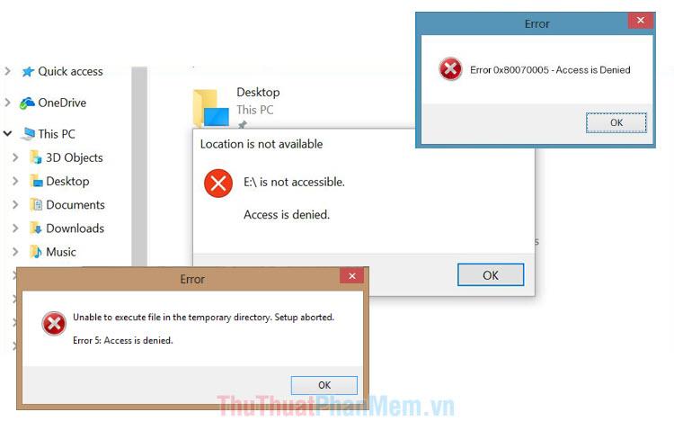 Hướng dẫn chi tiết cách khắc phục lỗi "Access is Denied" trên Windows 10