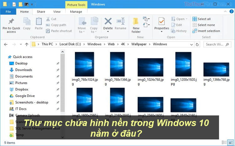 Bạn có biết thư mục lưu trữ hình nền mặc định trong Windows 10 nằm ở đâu không?