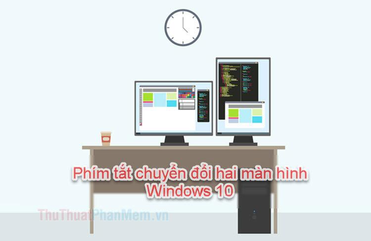 Cách sử dụng phím tắt để chuyển đổi giữa hai màn hình trên Windows 10