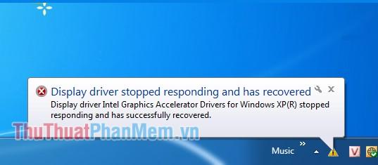 Hướng dẫn khắc phục lỗi Display driver stopped responding and has recovered