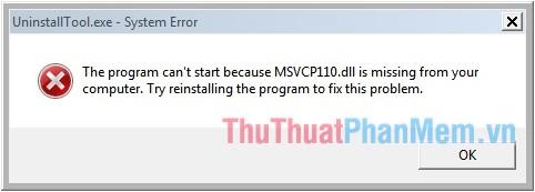 Hướng dẫn chi tiết cách khắc phục lỗi 'The program can't start because MSVCR110.dll'