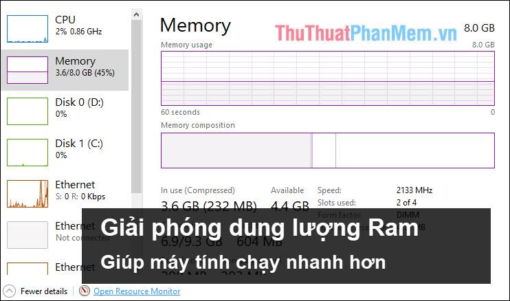 Cách tối ưu hóa RAM để máy tính hoạt động mượt mà hơn