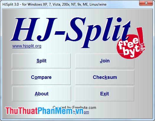 HJSplit - Phần mềm cắt và nối file nhanh chóng, hiệu quả