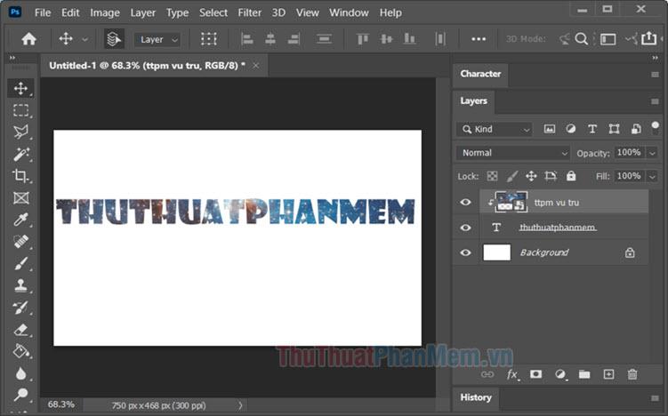 Hướng dẫn chi tiết cách lồng ảnh vào chữ trên Photoshop một cách chuyên nghiệp.