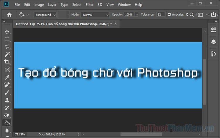 Hướng dẫn tạo hiệu ứng bóng đổ chữ trong Photoshop