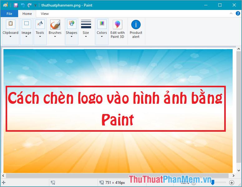 Hướng dẫn đơn giản cách thêm Logo vào ảnh bằng Paint