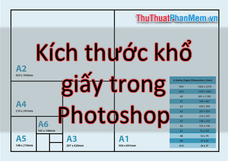 Khám phá kích thước khổ giấy trong Photoshop