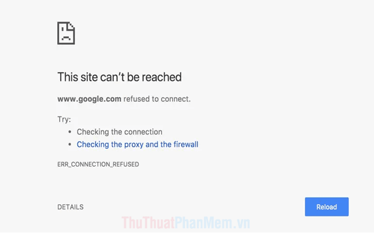 Giải pháp khắc phục lỗi trang web từ chối kết nối