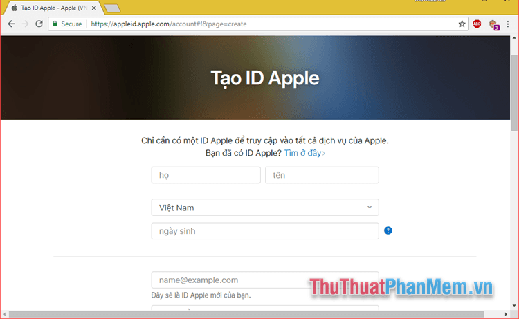 Hướng dẫn chi tiết cách tạo ID Apple