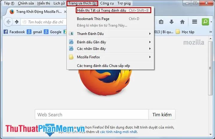 Cách khôi phục Bookmark đã xóa trên Firefox