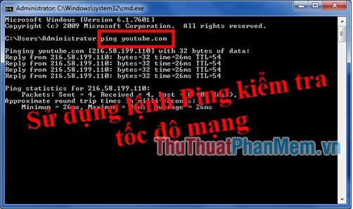 Hướng dẫn sử dụng lệnh Ping để kiểm tra kết nối mạng