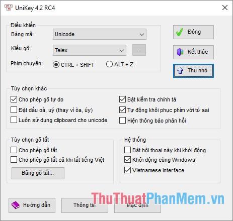 Những phím tắt hữu ích không thể bỏ qua khi sử dụng Unikey