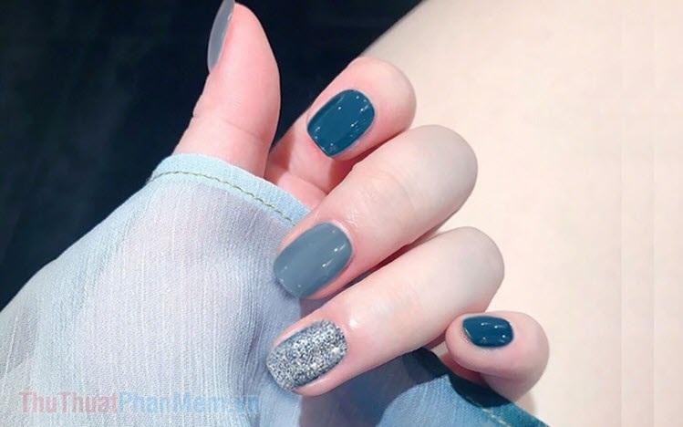 Những mẫu nail màu xanh dương nhạt đẹp nhất