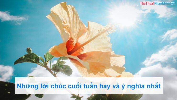 Những lời chúc cuối tuần ý nghĩa và truyền cảm hứng