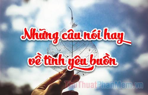 Những câu nói ý nghĩa nhất về nỗi buồn trong tình yêu