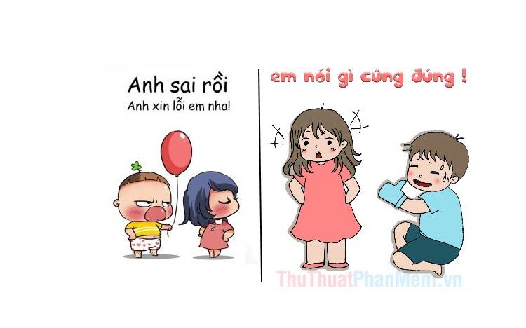 Những hình ảnh xin lỗi người yêu đáng yêu và ý nghĩa