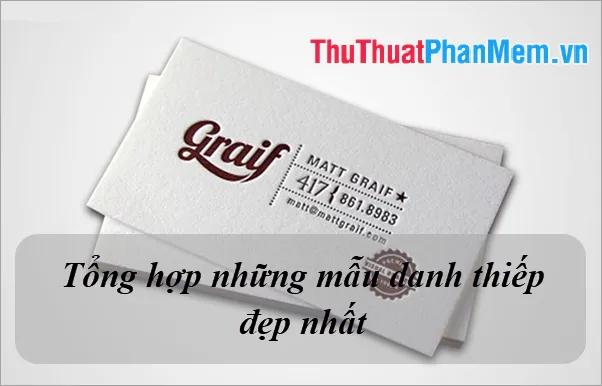 Tuyển tập những mẫu danh thiếp ấn tượng và tinh tế nhất