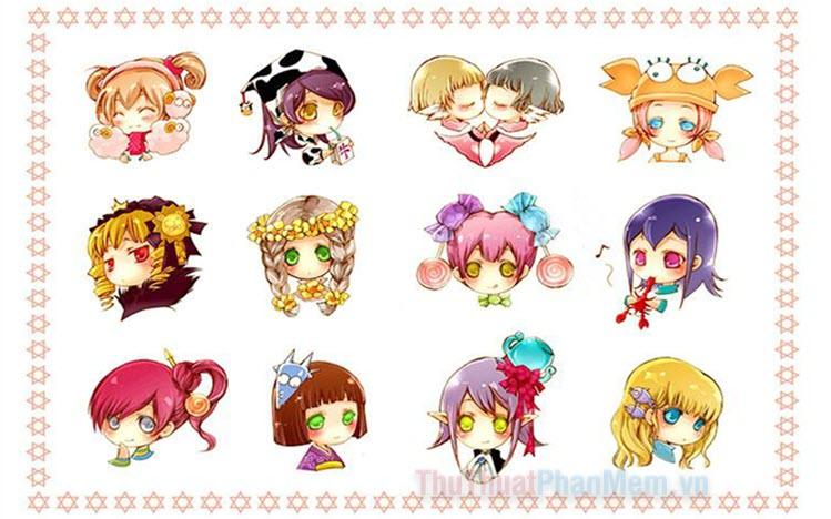 Bộ sưu tập ảnh Chibi 12 cung hoàng đạo đáng yêu và ngộ nghĩnh