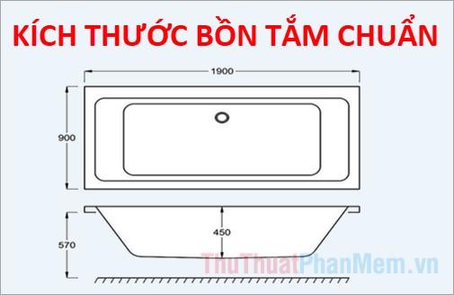 Kích thước tiêu chuẩn và phổ biến của các loại bồn tắm (bồn nằm, bồn đứng, loại nhỏ, Toto, Inax)