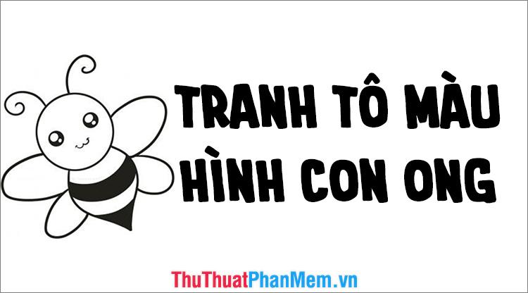 Tranh tô màu hình con ong dành cho bé