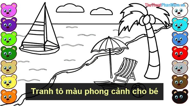 Tranh tô màu phong cảnh dành cho bé - Khám phá thế giới sắc màu