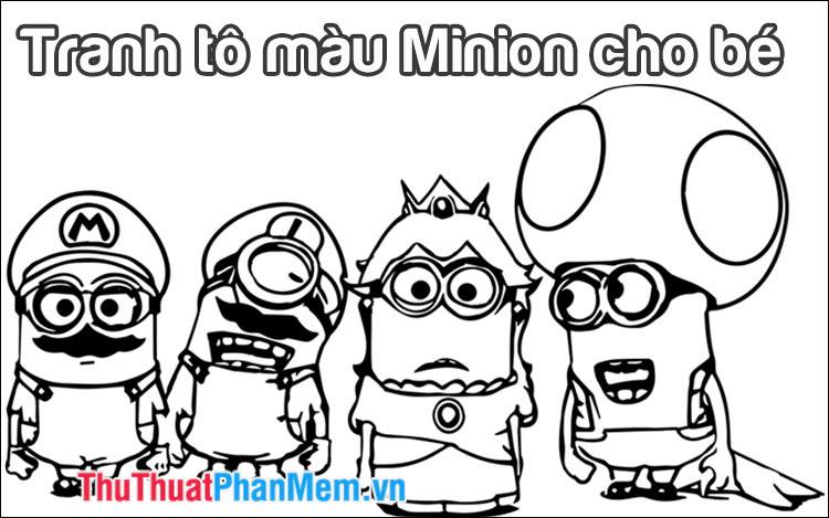 Tranh tô màu Minion dành cho các bé yêu thích sự sáng tạo và màu sắc