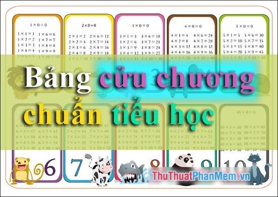 Bảng cửu chương - Công cụ học tập không thể thiếu dành cho học sinh tiểu học