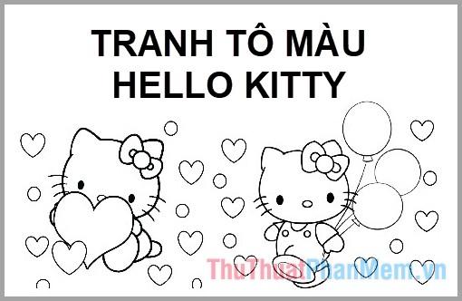 Tranh tô màu Hello Kitty - Khám phá thế giới sắc màu cùng chú mèo huyền thoại