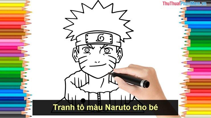 Tranh tô màu Naruto dành cho các bé yêu thích sáng tạo