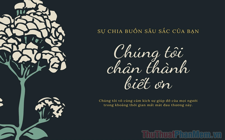 Hình ảnh tri ân sau tang lễ