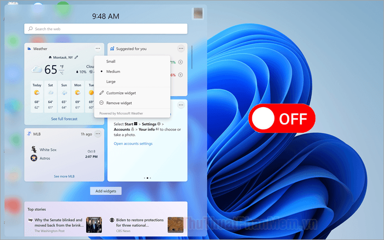 Hướng dẫn tắt Widget trên Windows 11