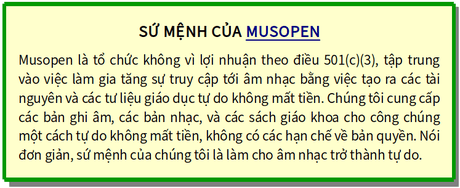 Hướng dẫn khám phá trang nhạc mở MUSOPEN