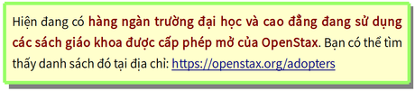 Hướng dẫn tìm sách giáo khoa mở trên OpenStax