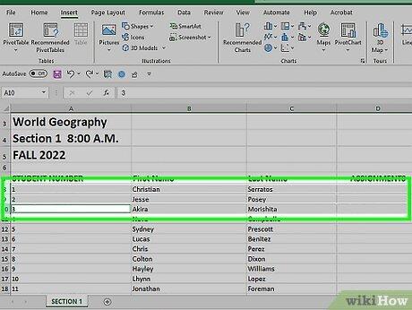 Hướng dẫn Ẩn Hàng trong Excel