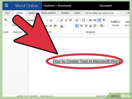 Hướng dẫn Căn giữa văn bản trong Microsoft Word