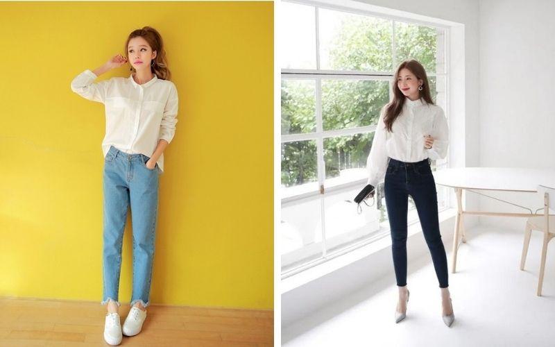 6 cách phối quần jeans và áo sơ mi giúp bạn nữ thêm phần trẻ trung và phong cách
