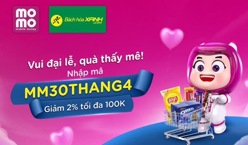 Sử dụng mã MM30THANG4 để nhận ưu đãi giảm 2%, tối đa 100k khi mua sắm tại Tripi.