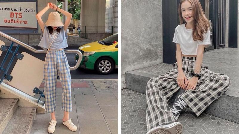 7 cách mix đồ với quần caro ống rộng theo phong cách fashionista cho phái nữ