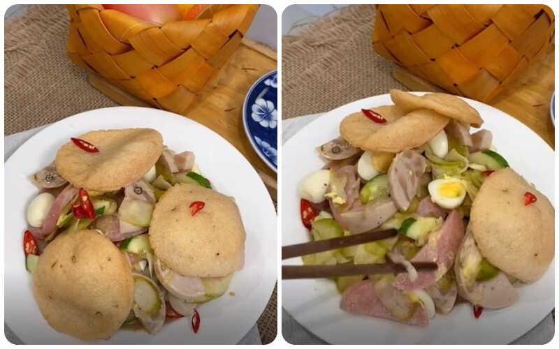 Khám phá công thức làm món nem chả trộn cóc non trứng cút “dã chiến” ngay tại nhà, dễ làm nhưng đầy hấp dẫn.