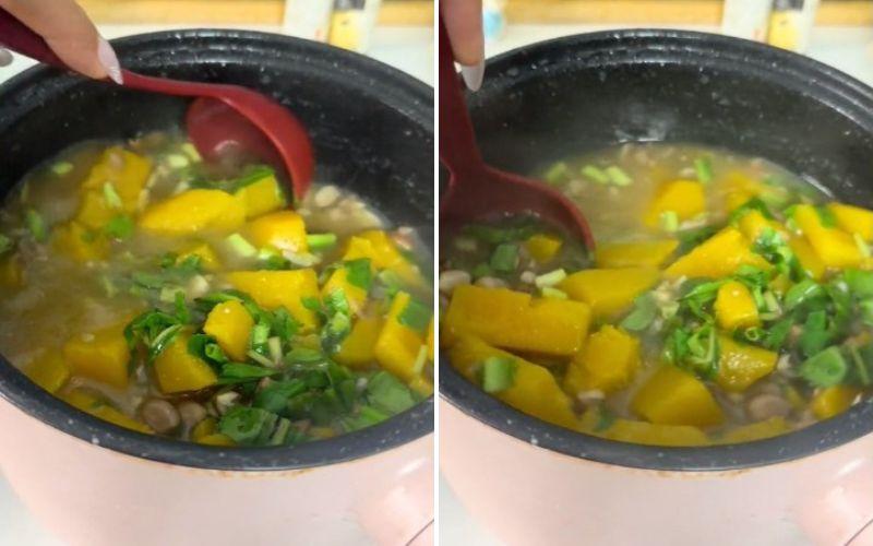 Hướng dẫn cách nấu canh bí đỏ đậu phộng thanh mát, bổ dưỡng, giúp cải thiện trí nhớ và sức khỏe não bộ.