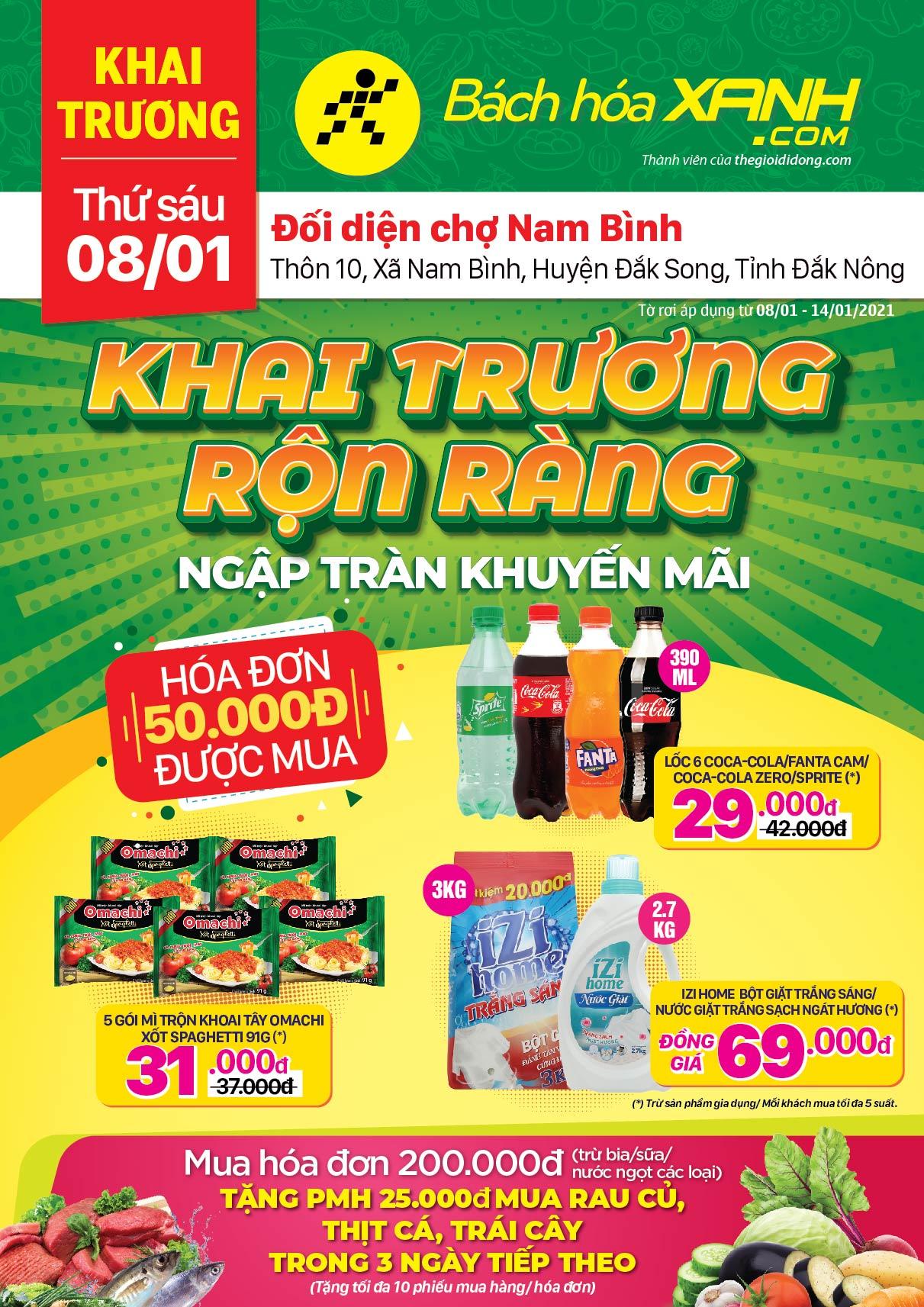 Cửa hàng Tripi tại Xã Nam Bình, Huyện Đắk Song, Tỉnh Đắk Nông đã chính thức khai trương vào ngày 08/01/2021, mang đến một địa chỉ mua sắm mới cho cư dân địa phương.