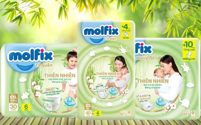 Tã Molfix với thành phần thiên nhiên tươi mới đã chính thức có mặt tại Việt Nam, mang đến sự lựa chọn hoàn hảo cho các bậc phụ huynh yêu thích sự an toàn.