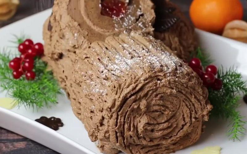 Hướng dẫn làm bánh khúc cây Giáng sinh Buche de Noel đơn giản và dễ thực hiện