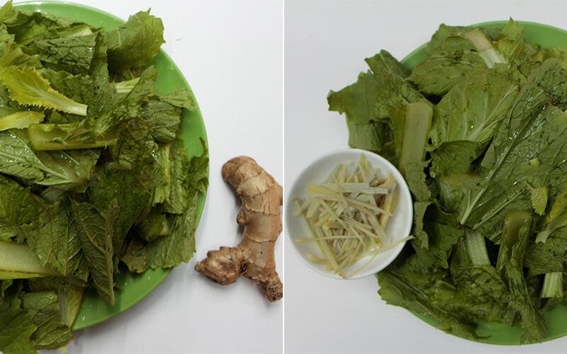 Canh cải bẹ xanh nấu gừng là món ăn giúp cơ thể thêm ấm áp, giải cảm hiệu quả, bổ dưỡng cho sức khỏe.